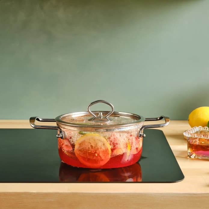 قابلمه عمیق شیشه ای کاراجا Amore سایز ۱۶