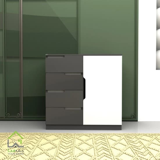 دراور درب کمدی مدرن با دسته سی ان سی