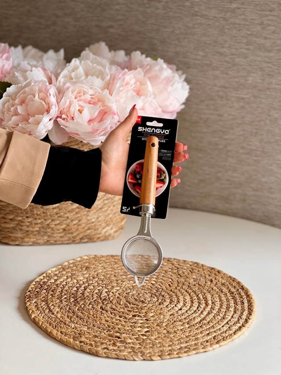 صافی چای دسته چوبی شنگیا – مدل کوچکتر