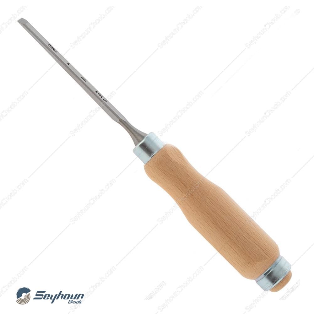 مغار (دسته چوبی رنگ روشن) سر تخت 6 میلی متر نارکس مدل Narex 810106