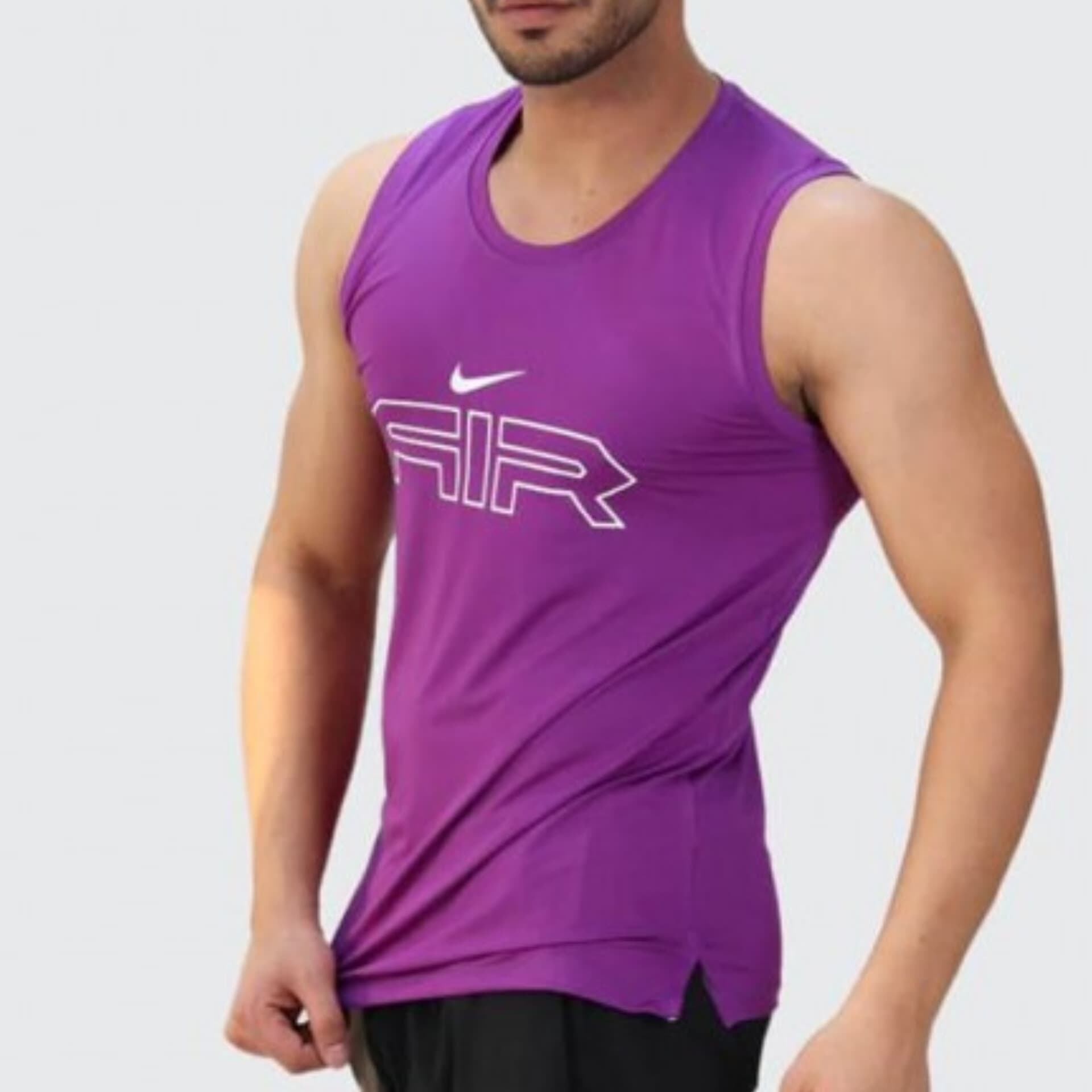 رکابی ورزشی مردانه حلقه ای ریون فلامنت NIKE AIR بنفش