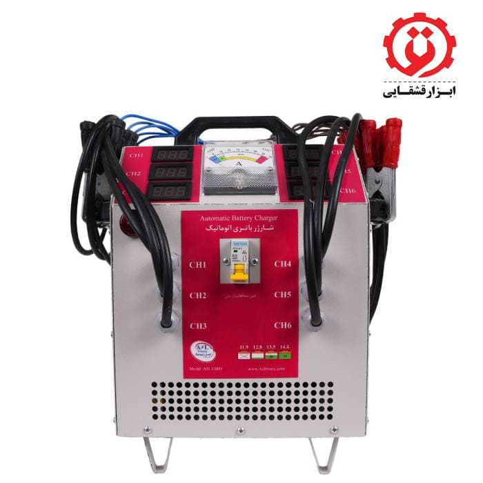 شارژر باتری صنعتی اتوماتیک 6 باتری 12 ولت اصل ترونیک مدل ASL11000