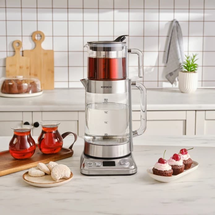 چایساز شیشه ای کاراجا Refika کروم