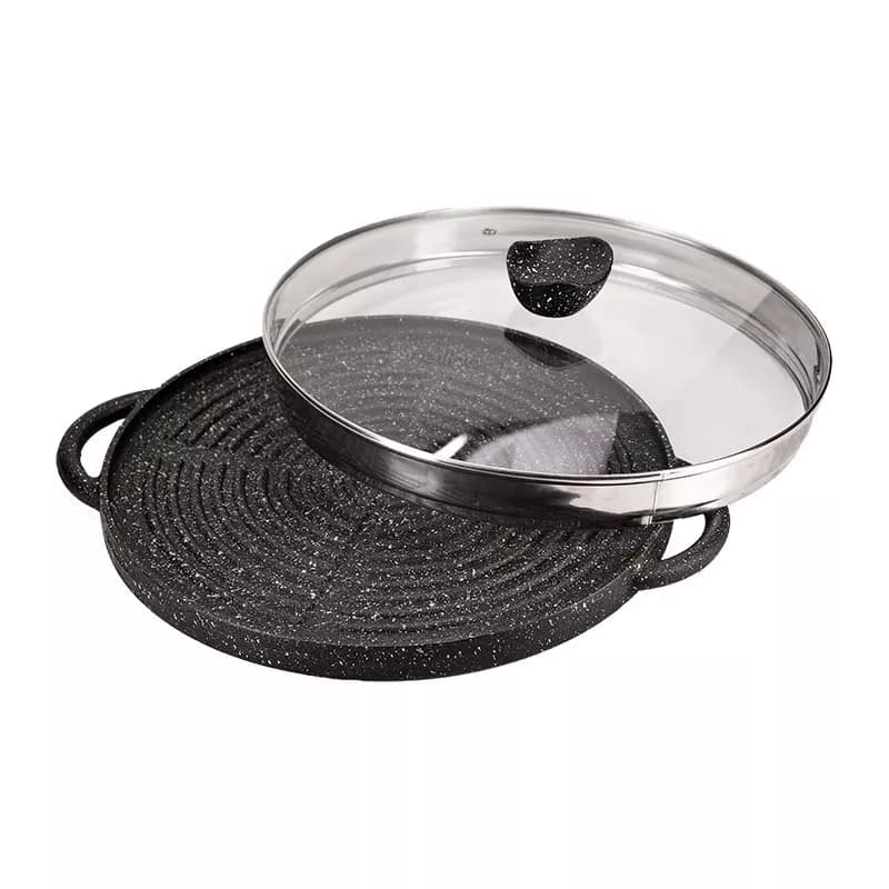 تابه گریل چدنی نالینو مدل دنیلی Daniele (سایز 34) با درب