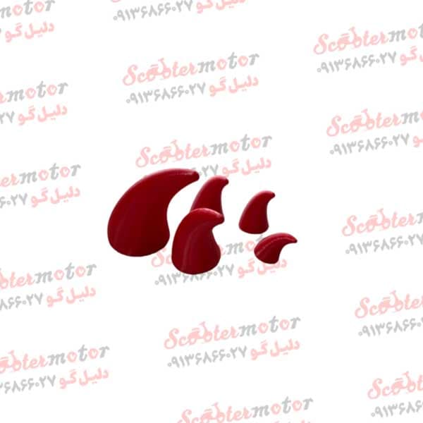 شاخ کلاه کاسکت چند عددی موتور سیکلت (قرمز)