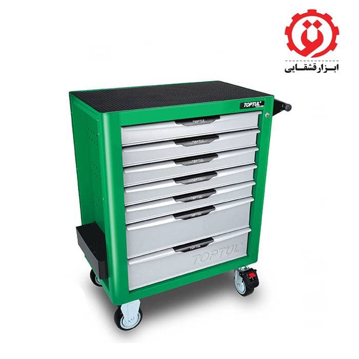 جعبه ابزار 7 کشو چرخ دار 275 پارچه تاپ تول مدل GCAJ275E