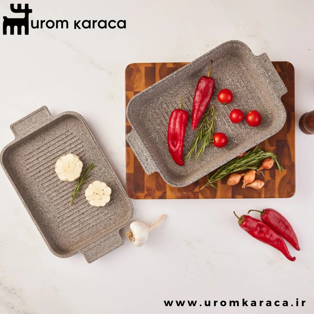 ماهیتابه چدنی دو طرفه کاراجا Mutfaksever Biogranit