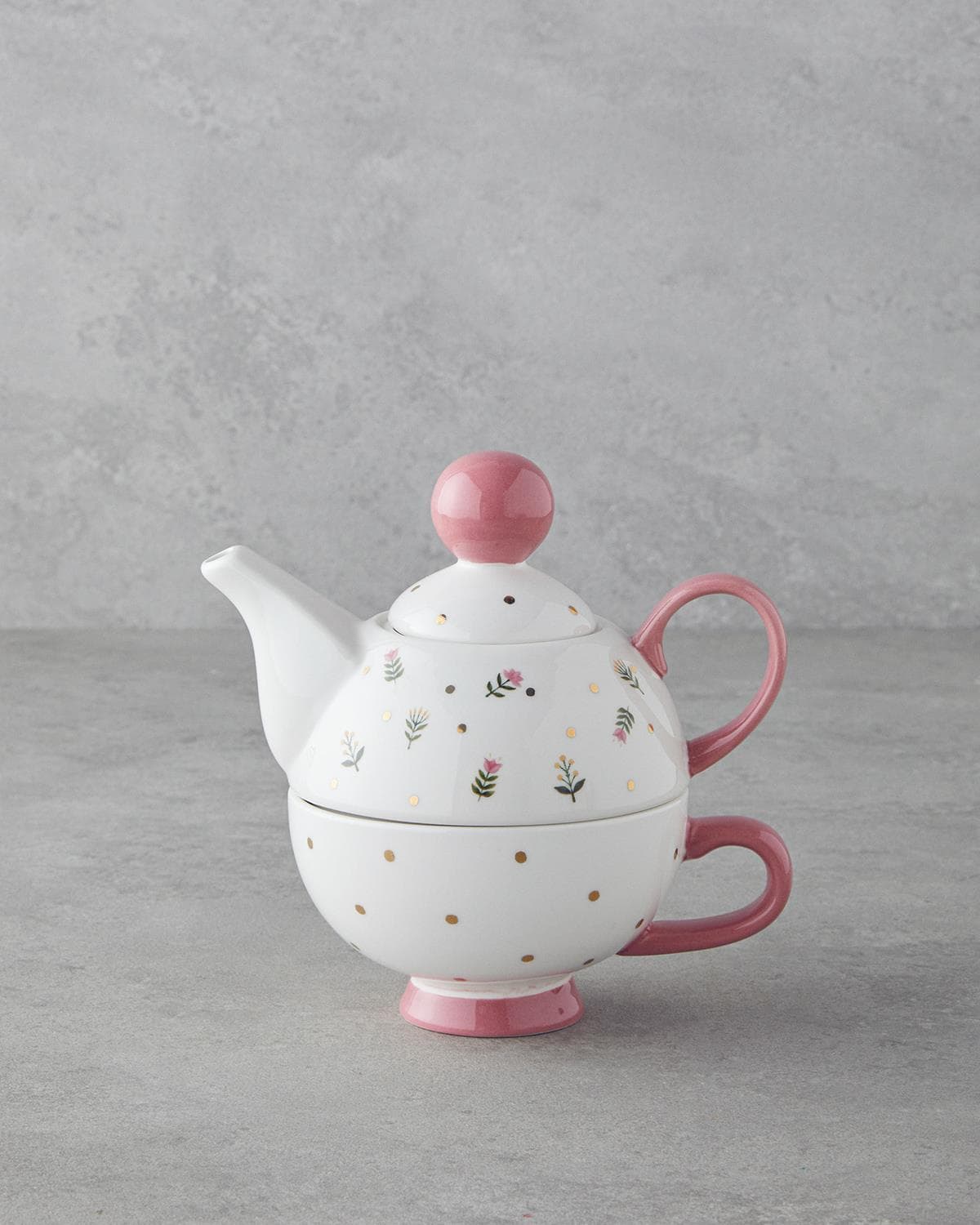 ست قوری و فنجان انگلیش هوم مدل Pink