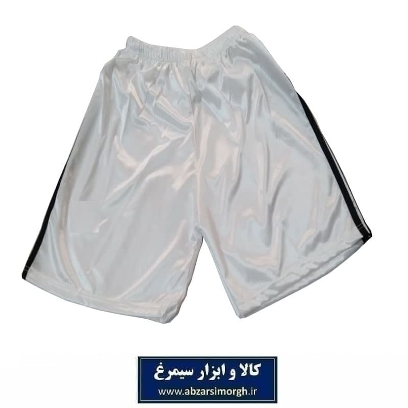 شورت و شلوارک ورزشی زنانه و مردانه 3 خط طرح آدیداس رنگ سفید فروش تک و تعداد VLV-006A