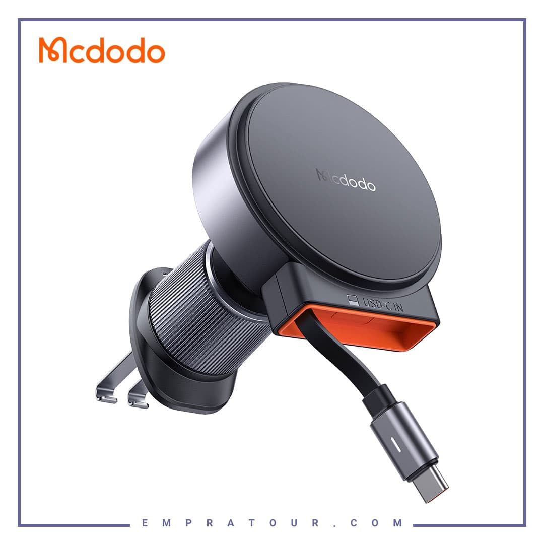 هولدر دریچه کولری وایرلس شارژر 15وات مک دودو مدل MCDODO CH-3000 با کابل جمع شونده