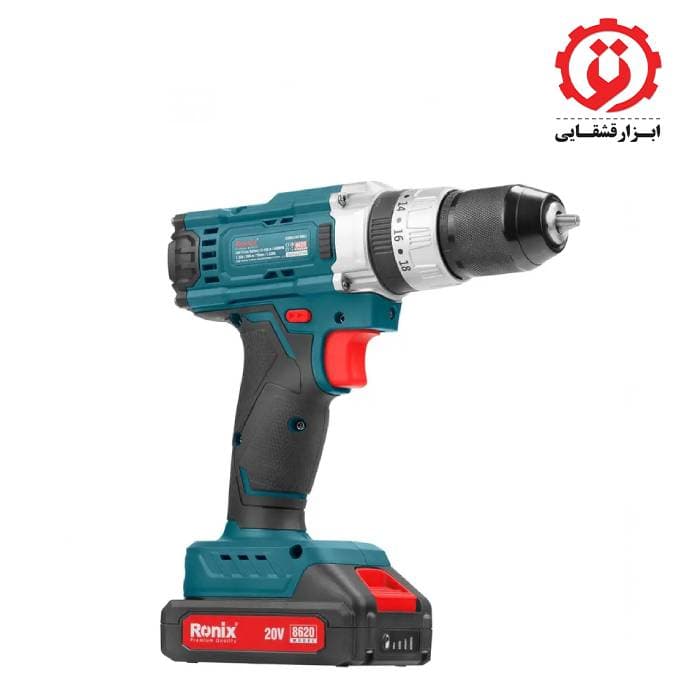 دریل پیچ گوشتی شارژی 20 ولت 2 باتری رونیکس مدل 8620
