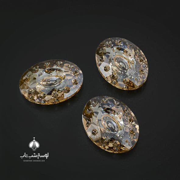 کریستال بیضی شستی 2.5 برنزی