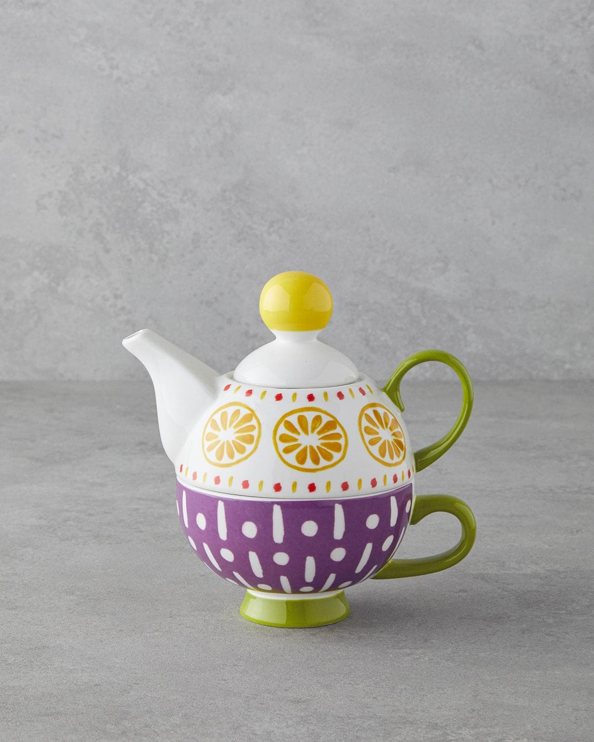 ست قوری و فنجان انگلیش هوم مدل Lemon