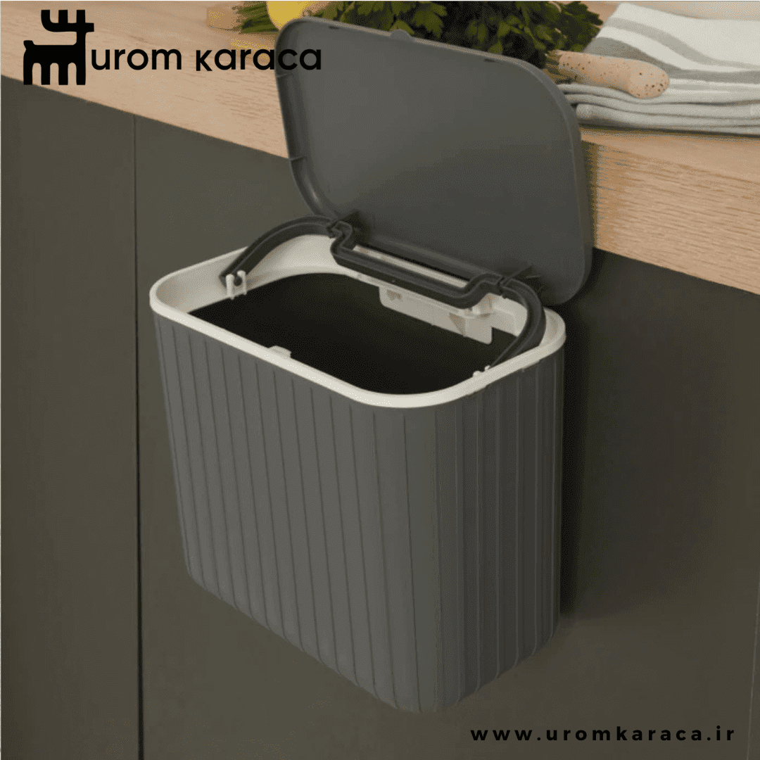 سطل زباله کاراجاهوم ۴ لیتری Pino طوسی