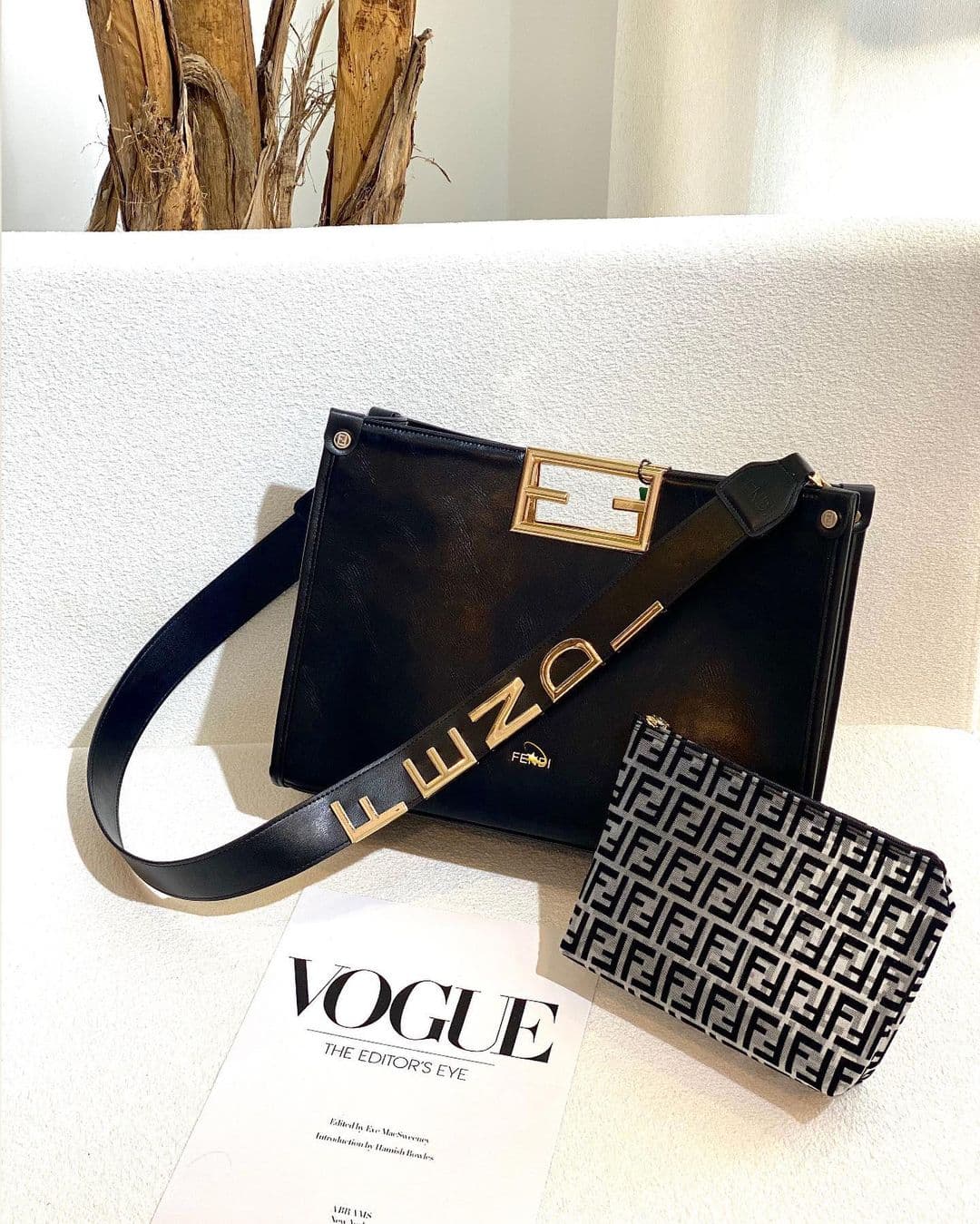 کیف مجلسی زنانه دستی دوشی دخترانه چرم مشکی اسپرت فانتزی مارک فندی FENDI مستر کولیتی لاکچری شیک و خاص اورجینال