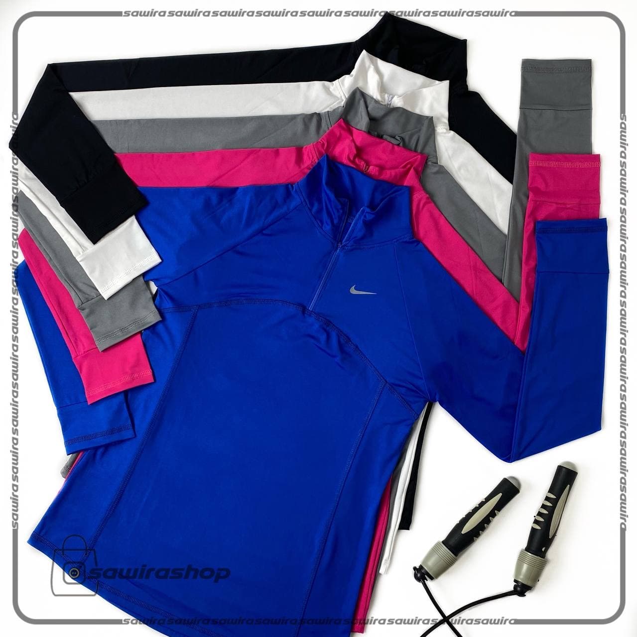 بلوز نیم زیپ فینگردار رنگی زنانه نایک (Nike) – (کد: 1739)