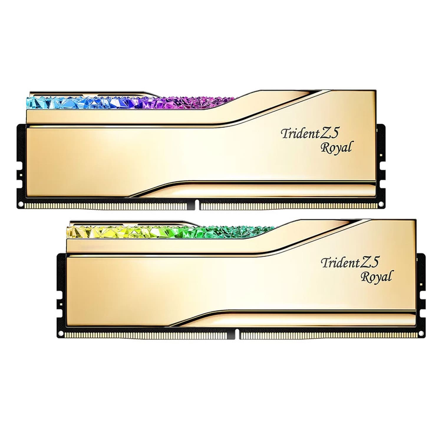 رم جی اسکیل GSKILL Trident Z5 ROYAL RGB GOLD 32GB (2x16GB) 7200MT/s CL34 DDR5