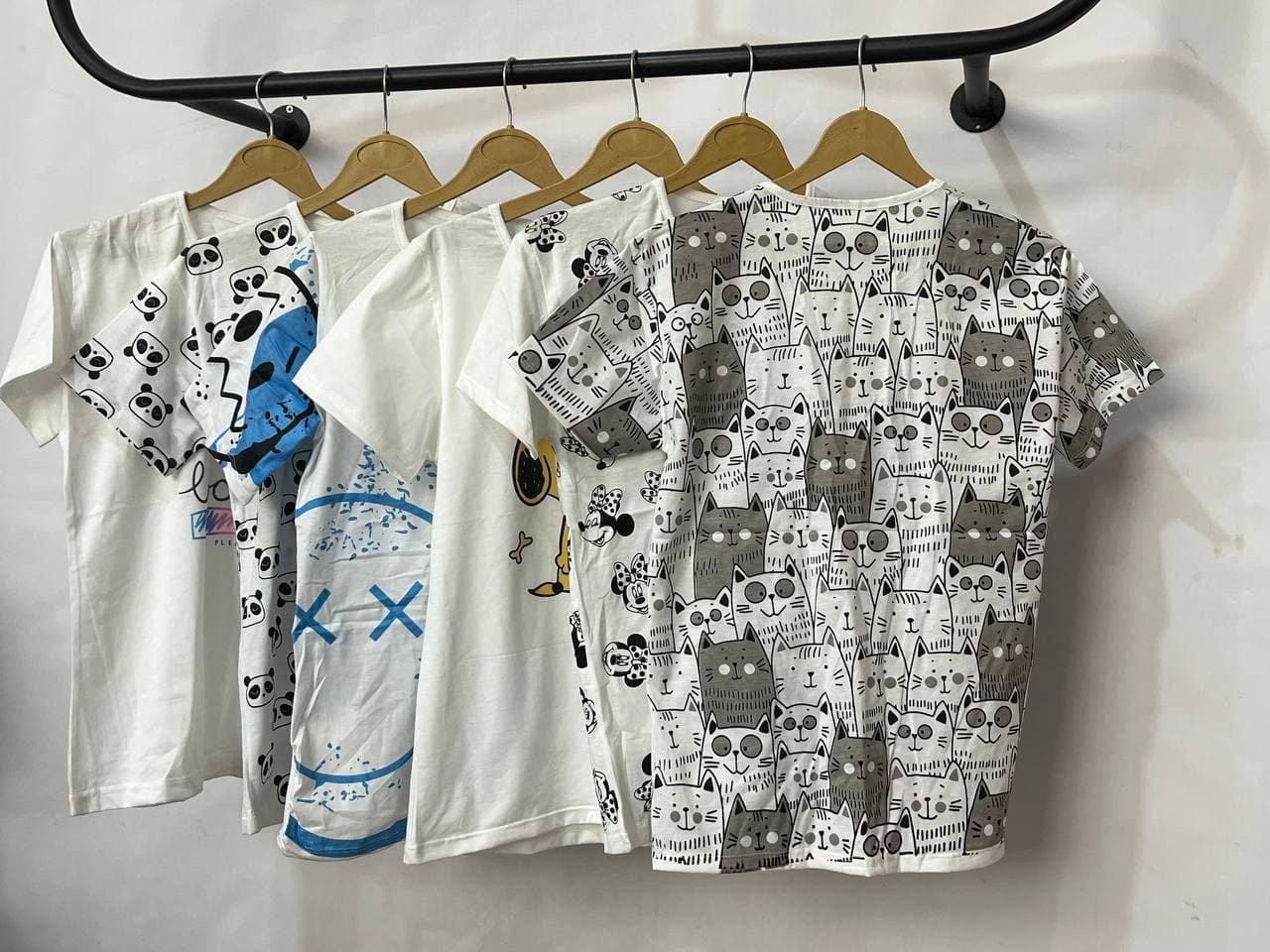 تیشرت سفید میکس کد 7623