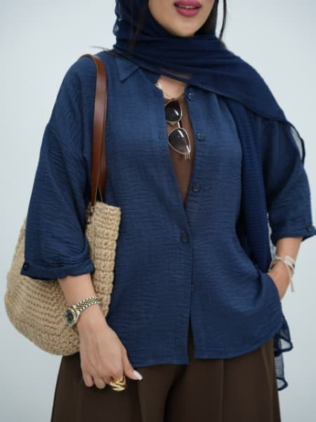 شومیز آستین دکمه گیسو کد6289