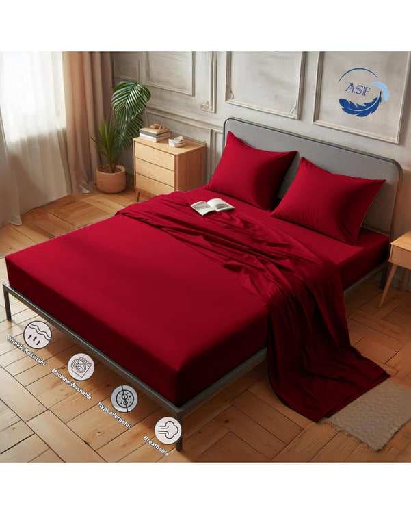 رو انداز یک نفره قرمز ای اس اف ASF مدل MINIMALUX