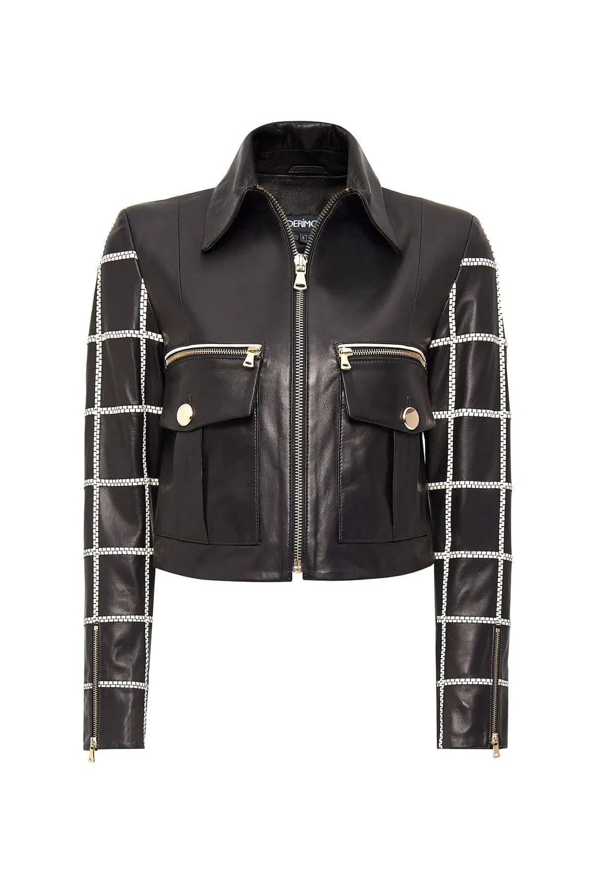 کت چرمی کوتاه مشکی زنانه کاپری دری مد