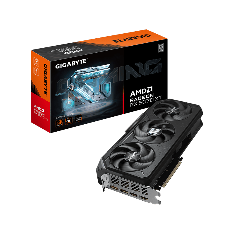کارت گرافیک گیگابایت مدل Radeon RX 9070 XT GAMING OC 16G