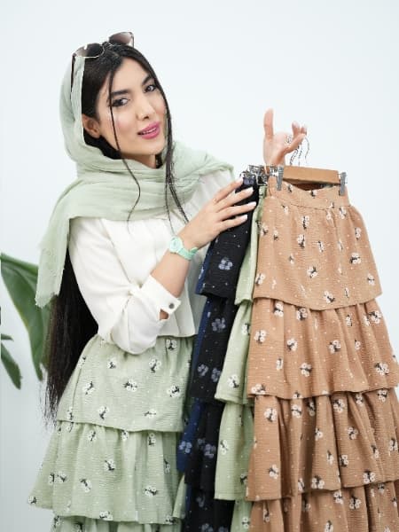 دامن گل گچی ژولیان کد6186