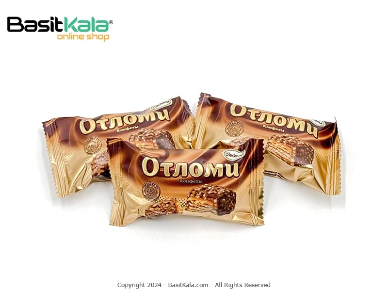 ویفر اوتلومی با مغز کرم خامه‌ای و روکش شکلات، کارامل آکوند