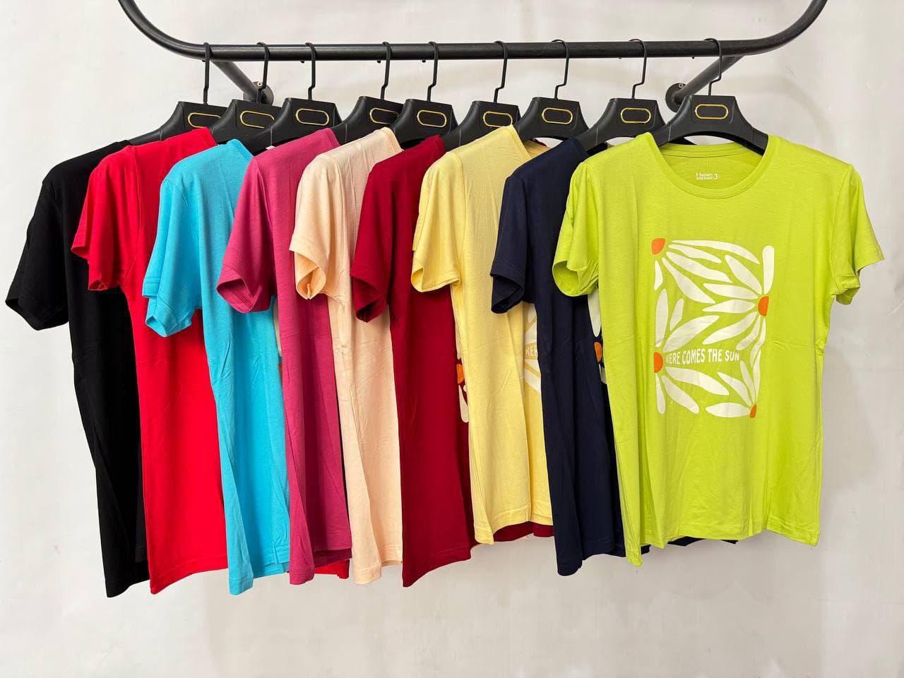 تیشرت طرح گلبرگ کد 7645