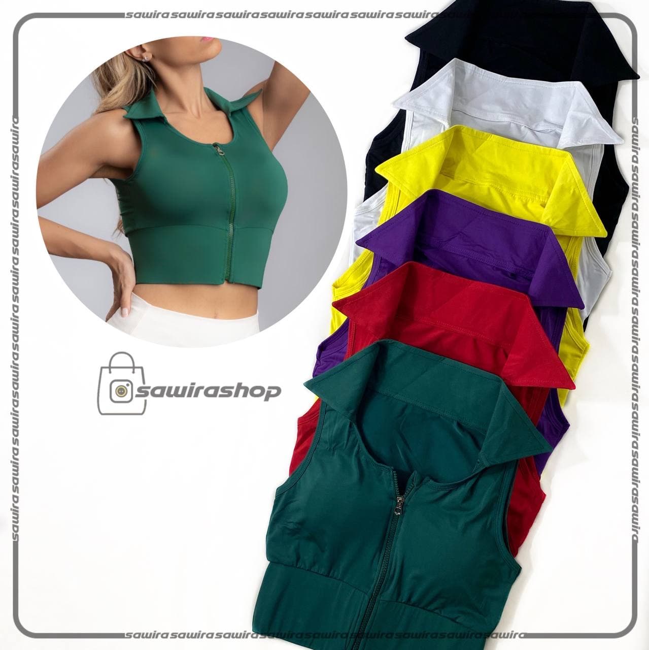 نیم تنه جلو زیپ یقه دار زنانه نایک (Nike) – (کد: 1735)