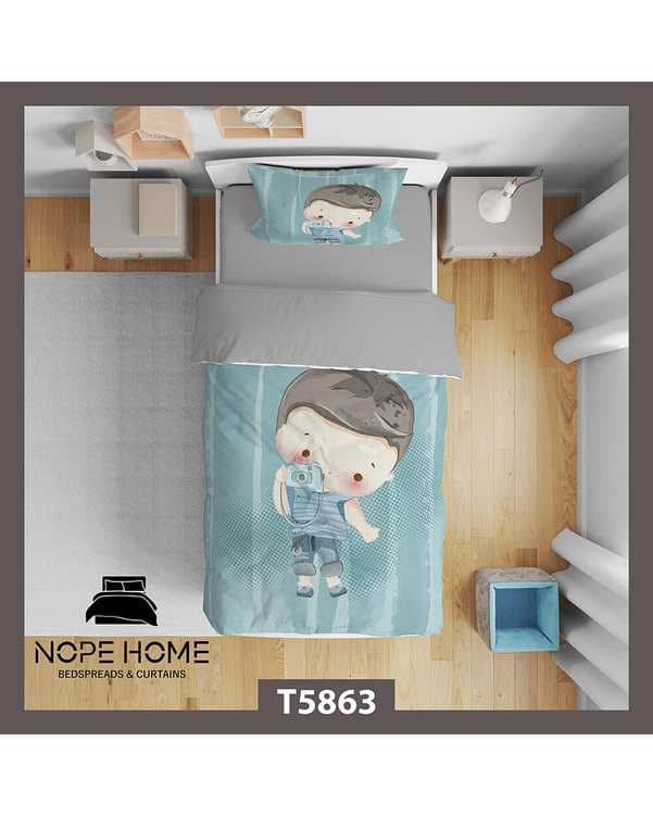 سرویس لحاف روتختی کودک یک نفره 5 تکه نوپه هوم Nopehome طرح فانتزی پسرانه کد T5863