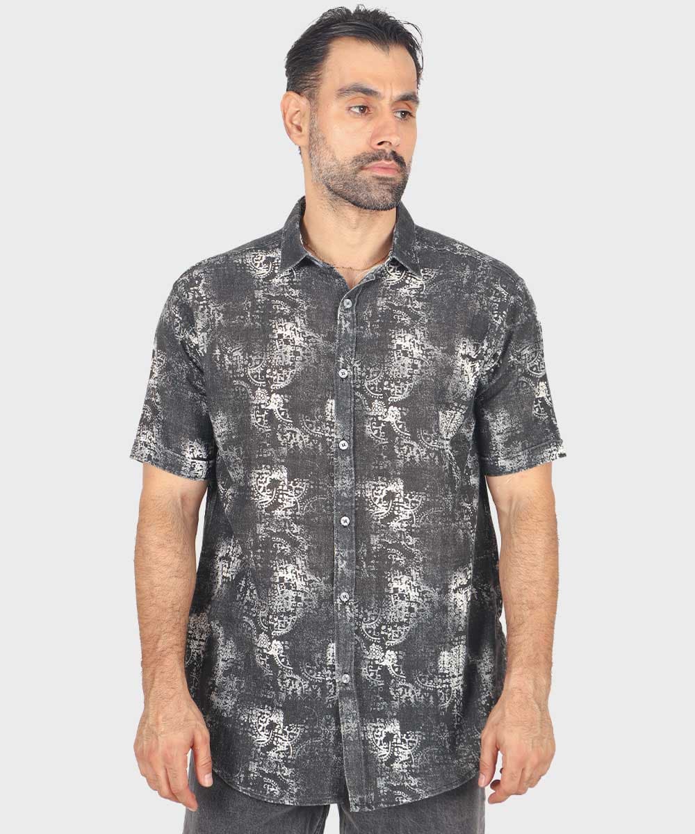 پیراهن مردانه آستین کوتاه طرحدار 0957