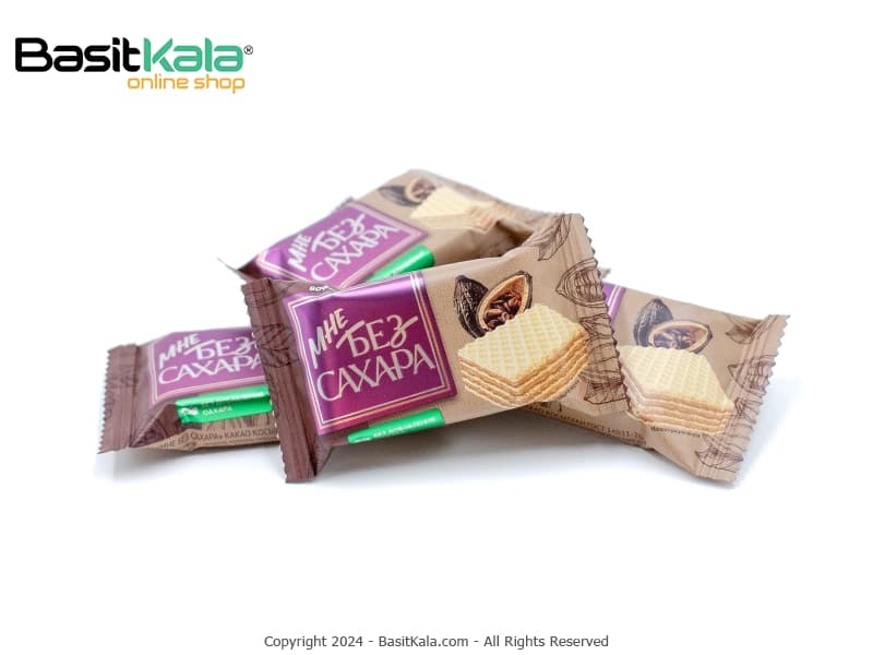 ویفر بدون قند با مغز کرم کاکائو آکوند