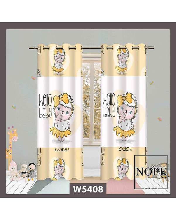 پرده کودک مخمل نوپه هوم Nopehome مدل پانچی طرح بره کد W5408