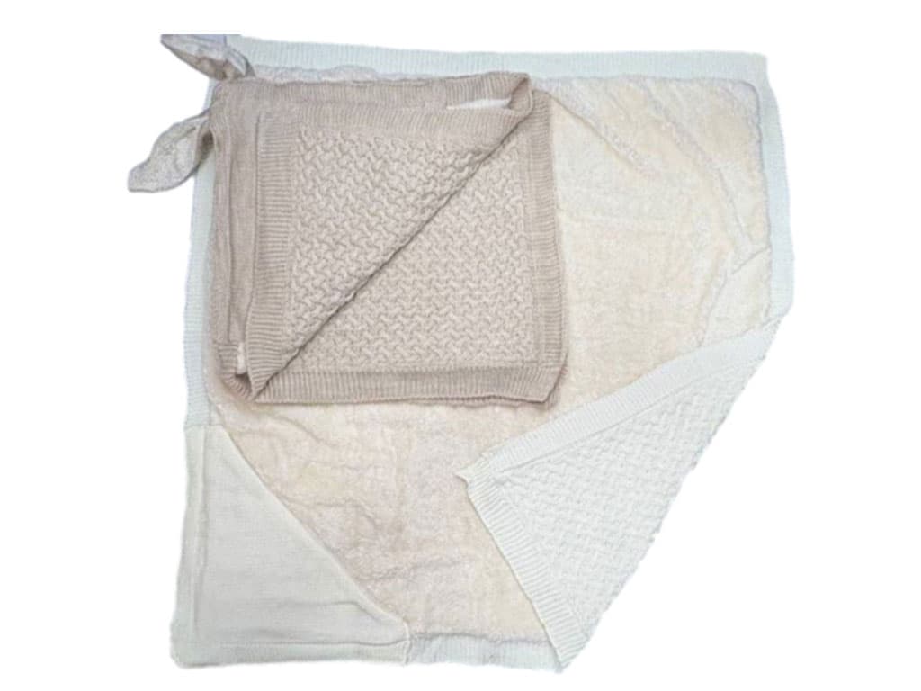 پتو بافت کلاه دار توکرکی و گوش دار آلدیانا Aldiana(90*85 cm)