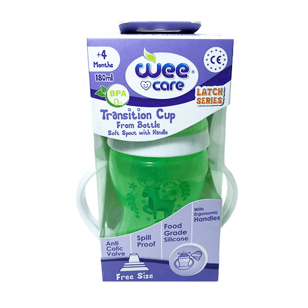 لیوان با سر سیلیکونی ارتجاعی وی کر مدل Latch کد C706 حجم 180 میلی لیتر