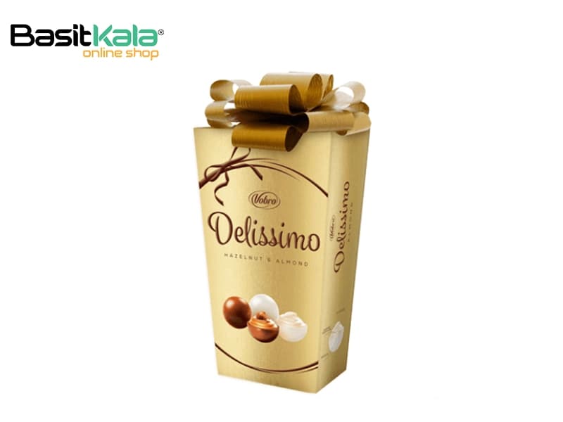 شکلات پرالین مغزدار دلیسیمو با طعم‌های فندق و بادام 182 گرم وبرو