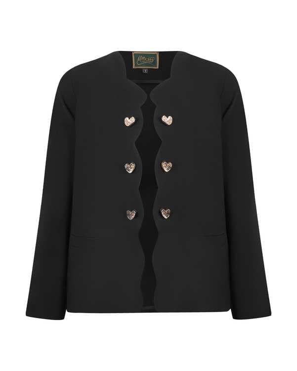 کت زنانه مشکی مینوس Miinoos مدل کیارا