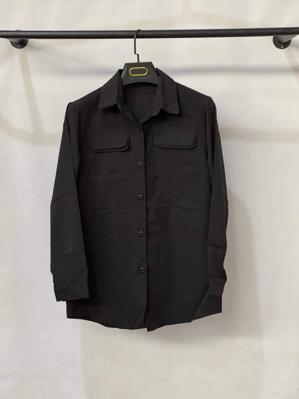 شومیز دکمه دار جیب دوبل کد 7583