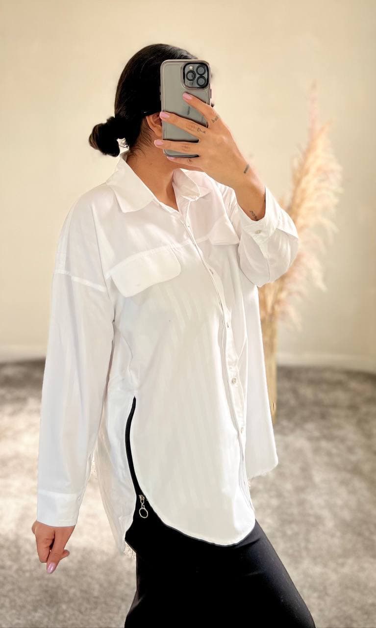 شومیز بغل زیپ کد 7495