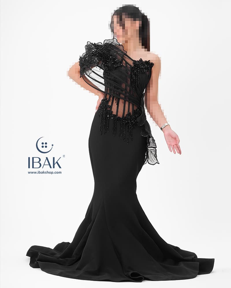 لباس مجلسی بلند رز فنردوزی INCTV