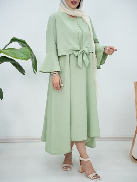 ست پیراهن و رویه جلوگره ای مونا کد 6305