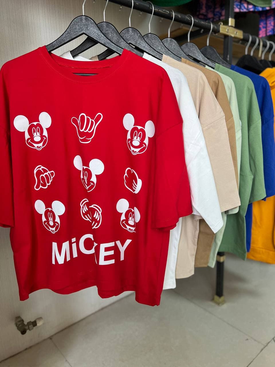 تیشرت باکسی چندمیکی کد 1076