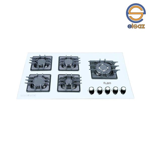 اجاق گاز صفحه ای شیشه ای سفید السا استیل مدل G502W