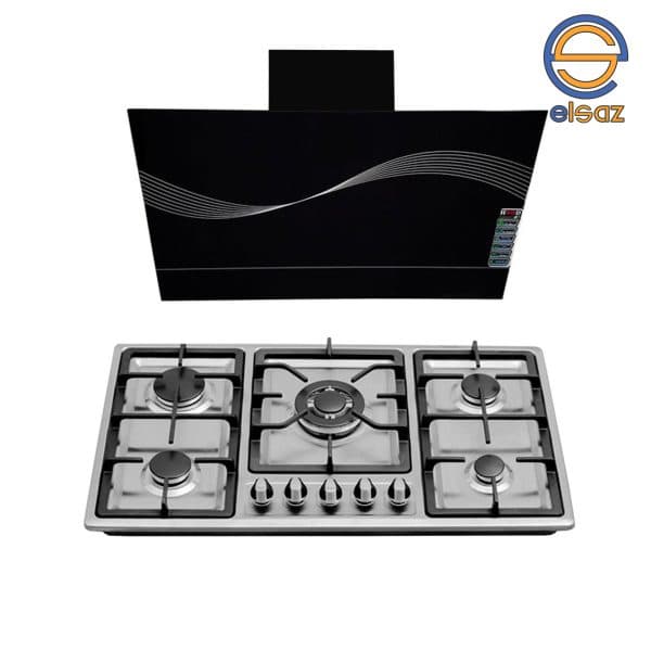 ست هود و اجاق گاز صفحه ای مدل Af 214 سایز 90 (ترموکوپل دار)