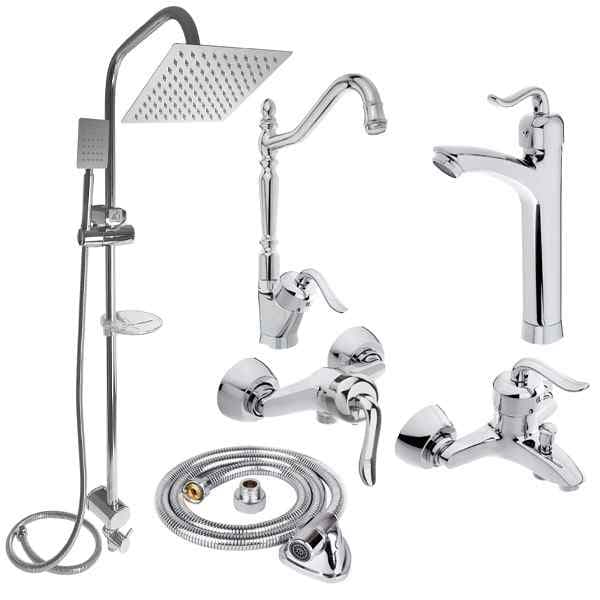 ست شیرآلات فراست پویا مدل قاجاری پایه بلند مجموعه 6 عددی