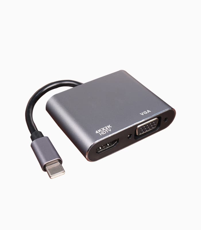 تبدیل Type C به HDMI و VGA کی نت K-COUC30HV