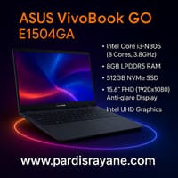لپ تاپ 15.6 اینچی ایسوس مدلVivobook Go 15 E1504GA i3 (N305) 4G 256SSD INTEL FHD