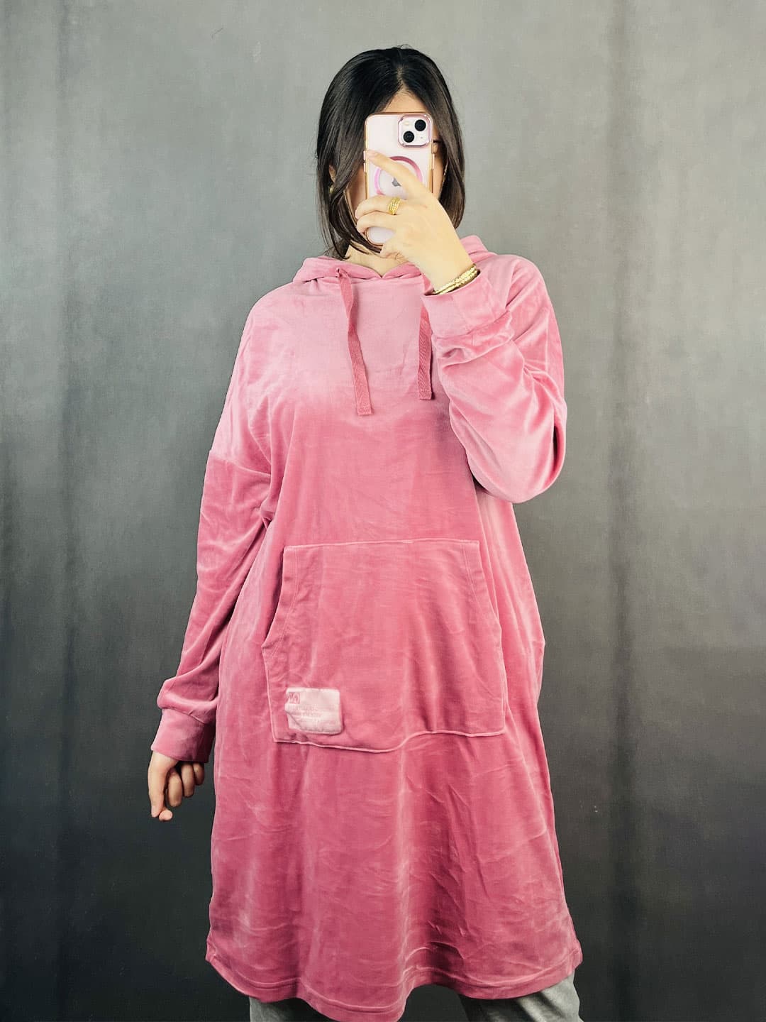 تونیک زنانه مخملی بلند برند اسمارا کد b3287