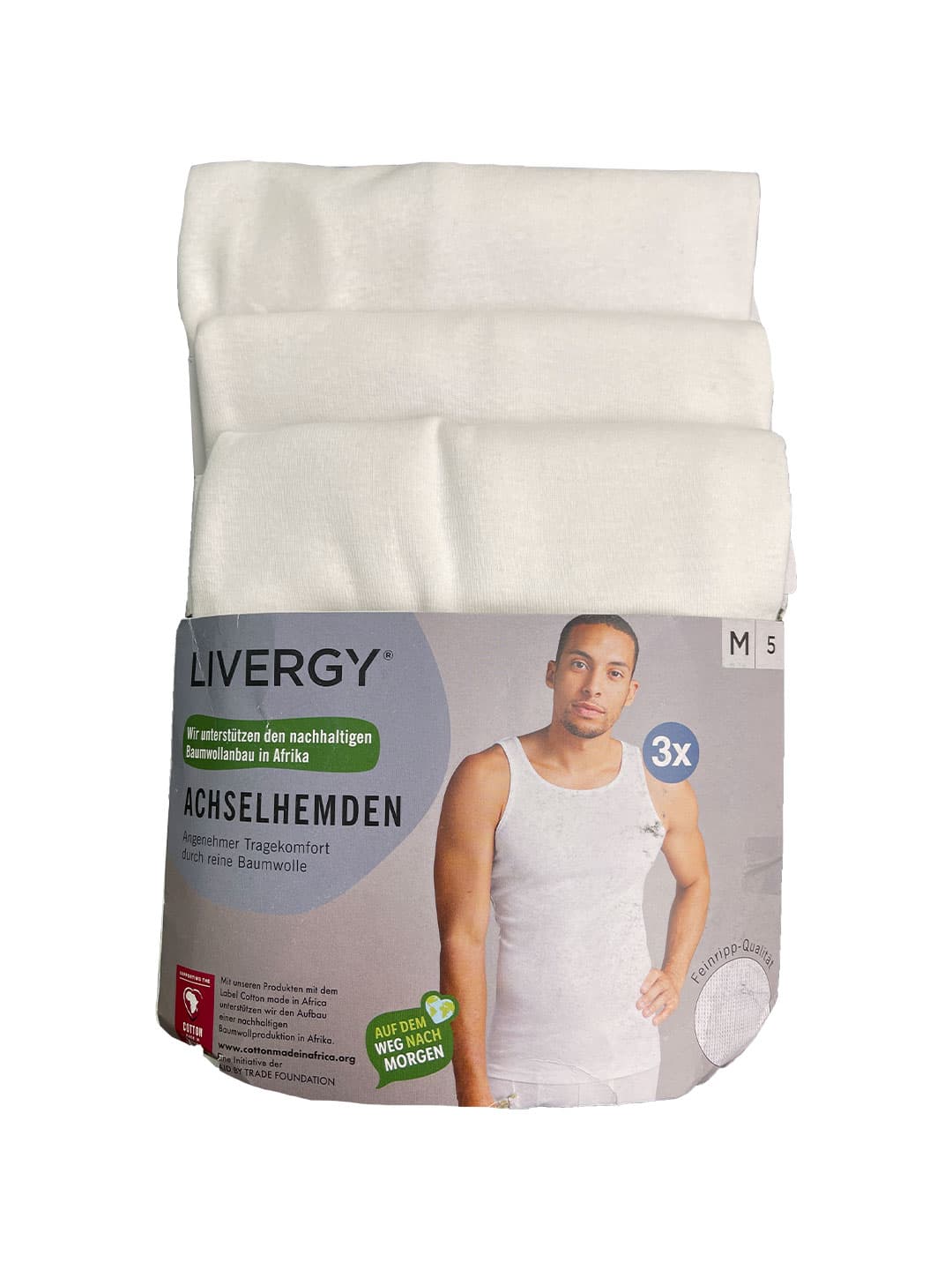 رکابی مردانه نخی برند livergy (پک 3 عددی) کد male1796